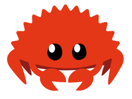 Ferris, a mascot of the Rust programming language, functions as a separator between sections of this page.